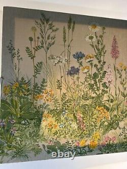 Impression de jardin floral vintage Grand Artwork de fleurs non signées GUC Ferme 44x21