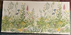 Imprimé de jardin floral vintage Grand Artwork de fleurs non signé GUC Ferme 44x21