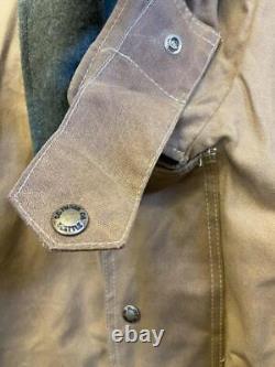 Manteau de packer en toile enduite Filson Tin Cloth en toile de coton ciré avec doublure en laine Mackinaw de taille 42 L