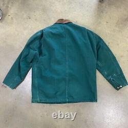 Manteau de travail en toile Duxbak des années 80/90, vert, taille LG, style couverture