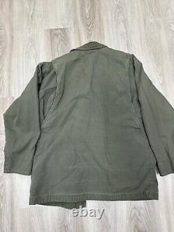Manteau de travail en toile doublée de flanelle pour homme de LL Bean Vtg Jv69 taille L, bordure en velours côtelé vert