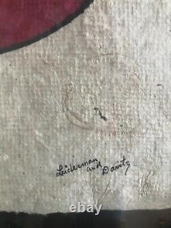 Peintures originales encadrées sur toile de coton signées par Leiderman et Davitz, 24x31