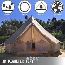Tente de camping 5 jours de livraison aux États-Unis en toile de coton imperméable grande tente cloche extérieure
