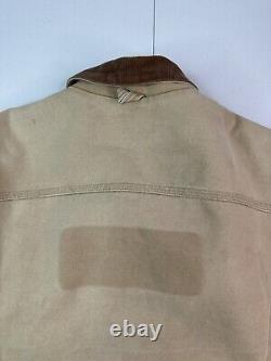 Veste de camionneur Carhartt pour homme en toile de couverture beige, usée, de Detroit