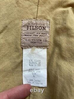 Veste de pêche Filson Style 1437 / Marron / Taille L pour hommes / Fabriquée aux États-Unis