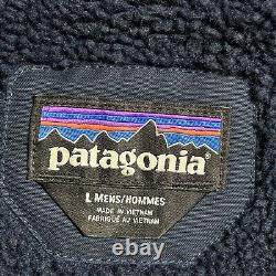 Veste en toile Patagonia Maple Grove doublée de sherpa, grande taille, pour homme, bleu marine