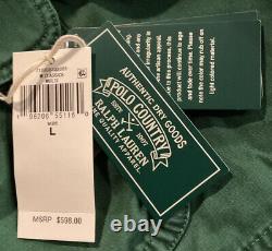 Veste utilitaire réversible en toile Polo Country Ralph Lauren kaki/vert taille L neuve avec étiquette